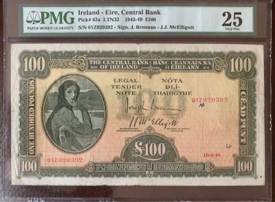 Lady Lavery 1946 100 Pound Banknote.