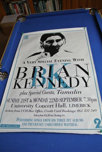 Promotional Poster For Brian Kennedy Tour  Back In 1990's