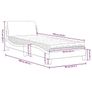 Bed with Mattress Dover Dark Grey Single Fabric Image 5