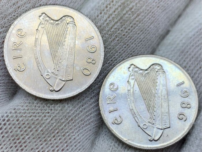 Ireland 1986 1980 5p BU Uncirculated Coins