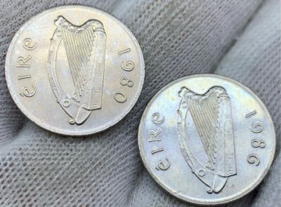 Ireland 1986 1980 5p BU Uncirculated Coins