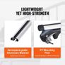 Universal Roof Rack Cross Bars, 137.2cm Aluminum Roof Rack Crossbars, Fit Existing Raised Side Rail with Gap, 90.7kg Load Capacity, Adjustable Crossbars with Locks, for SUVs, Sedans, and Vans Image 2