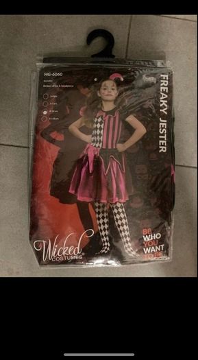 Freaky Jester Halloween Costume Girl