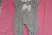 grey knitted baby onesey