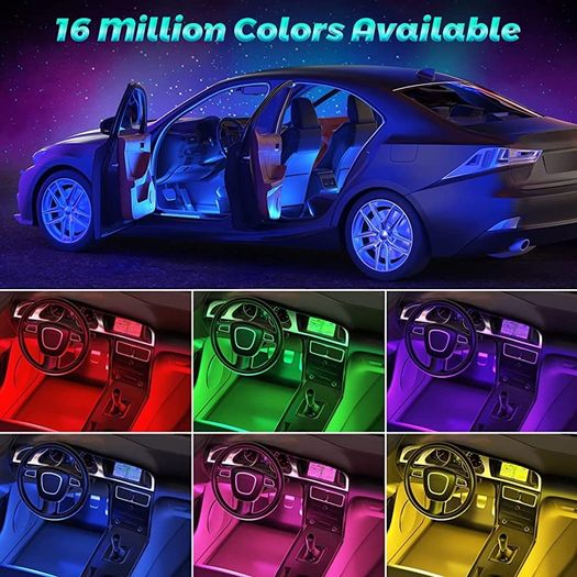 Car LED Interior Lights, Gifts for Him Her, Car Accessories for Men Women, Car LED Strip Light with USB Port APP Control, Car Stuff Lighting Kits Decoration Car Atmosphere Lights (FREE SHIPPING)