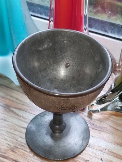 Antique Chinese Pewter Drinking Cup