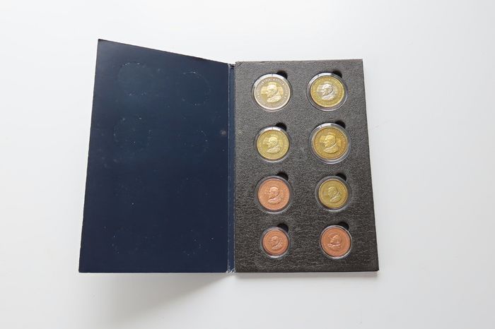 Vatican Set Specimen essai trial probe pattern Prototype euro 8 coins 2007