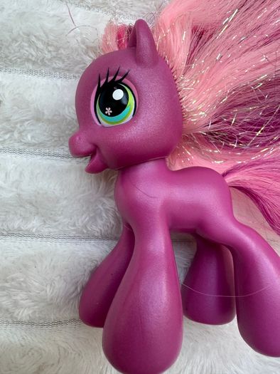 My Little Pony Cheerilee Ponytails 2008 Purple Pink Brushable approx. 10 cm. Used Please see photos