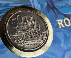 Antarctica first day coin stamp cover 1988 | HMS Endeavour New Zealand mint
