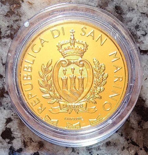 San Marino 10 Euro Gold (.9999) Brilliant Uncirculated Coin 2025 - Falco Pellegrino