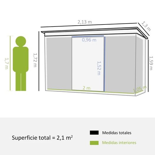 NEW SALE | Garden Storage Shed w/ window Double Door Green