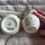 Vintage Belleek Serenity Cream & Sugar Set - Gold Trim Fine Parian China Image 3
