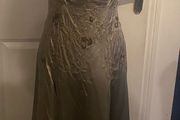 Warehouse grey satin embroidered dress uk 8
