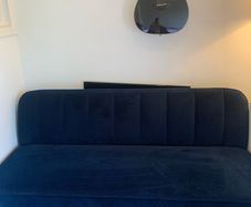 Habitat Navy Blue Velvet Sofa Bed