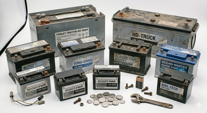 Old car van truck scooter batteries