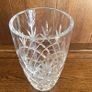 8" Heavy cut glass crystal vase Image 3
