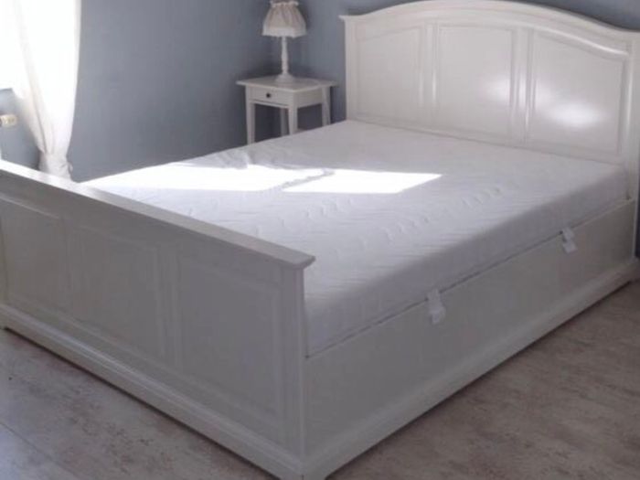 IKEA BIRKELAND Double Bed + Bedside Table