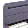 Bed Frame with LED Light Grey Fabric 135x190 cm Image 6
