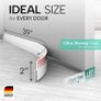 BLOCK DRAFTS EFFECTIVELY - High-quality under door draught excluder made from industry-grade silicone with exceptionally strong adhesive. Our door sweep for the bottom of doors puts an end to all draft problems, cold air, and dust (for exterior doors and  Image 2