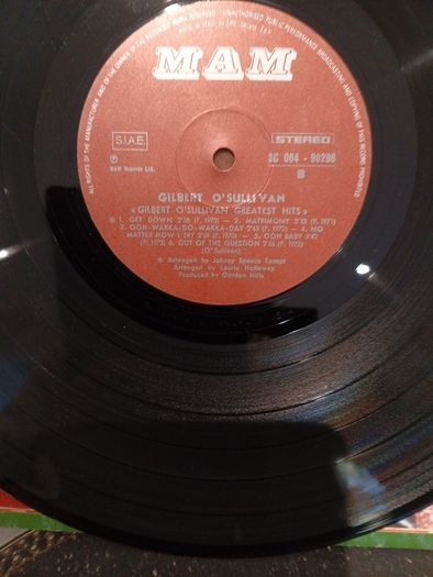 Gilbert O SUllivan  LP greatest Hits   Vinyl