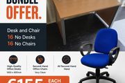 Oak desks x 15 second-hand