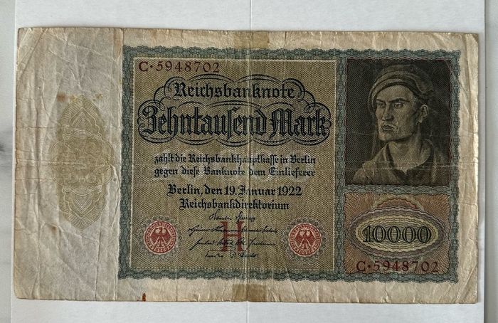 Germany 10000 Mark 1922 Banknote