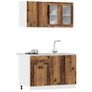 4 Piece Kitchen Cabinet Set Old Wood Image 3