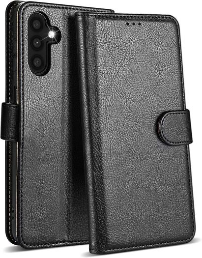 Samsung A14 Phone Case - Leather Folio Flip Kickstand Shockproof Cover Card Slots Wallet for Samsung Galaxy A14 4G / 5G Case