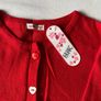 Girl's Brand new Red Cardigan with 3 Heart Buttons | 5-6 years Brand New Image 4