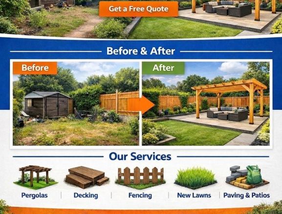 Budget landscaping and fencing