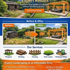 Budget landscaping and fencing