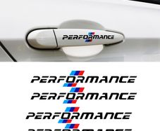 4PCS/SET Newest M Performance Logo Side Door Handle Sticker - for all BMW models: F10, F20, F30, E90, E60, E46, E39, X3, X5, G30