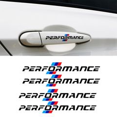 4PCS/SET Newest M Performance Logo Side Door Handle Sticker - for all BMW models: F10, F20, F30, E90, E60, E46, E39, X3, X5, G30
