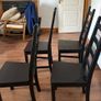 Set of 4 IKEA STEFAN Black Solid Wood Dining Chairs Image 9