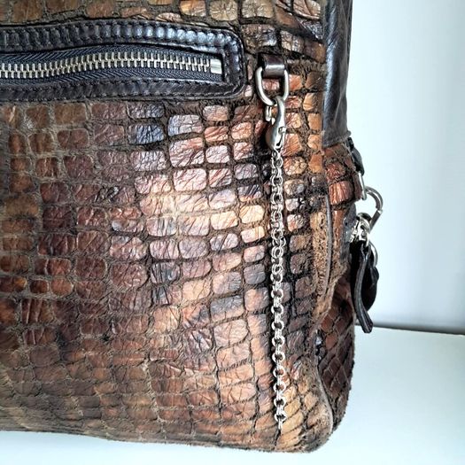 Vintage Orciani Duffel / Travel Bag / Medium Size Overnight Bag / Large Shoulder Purse.