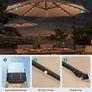 Elegant Cantilever Parasol 360 Shade, Solar LED Lights & UPF 50+ Protection" Image 5