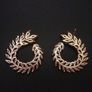 Vintage Style Crystal Rose Gold Earrings Image 5