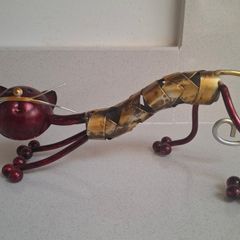Metal Cat Sculpture
