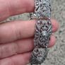 Austrian 935 Sterling Silver Marcasite Art Deco Bracelet Image 4