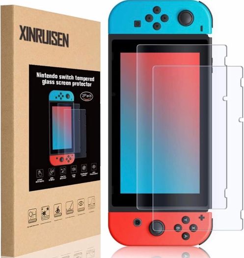 2Pack Glass Screen Protector for Nintendo Switch 2017/2019, Tempered Glass Screen Protector for Nintendo Switch DS OLD Model 6.2 inch Screen Protective Glass Cover Protection for Switch (FEE POSTAGE)