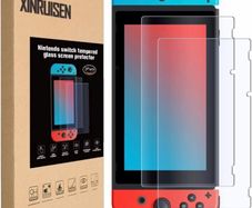 2Pack Glass Screen Protector for Nintendo Switch 2017/2019, Tempered Glass Screen Protector for Nintendo Switch DS OLD Model 6.2 inch Screen Protective Glass Cover Protection for Switch (FEE POSTAGE)