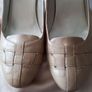 Beige genuine leather High heels shoes Image 2