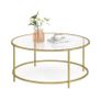 Stylish glass round coffee table - FREE P&P Image 2
