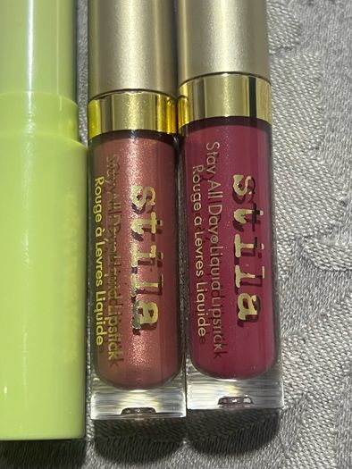Stila stay all day liquid lipsticks and Pixi pink lip balm