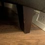 DFS Black Vegan Leather Couch Image 2