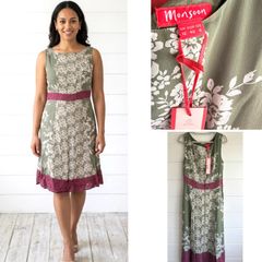 Monsoon dress new with tags chic summer boho green vintage style