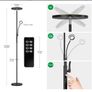 35W Dimmable Black LED Floor Lamp, 4200lm Floor Lamps Living Room with Remote Control & Touch Control, 3000-6000K Modern Floor Lamp with 1H Timer Image 4