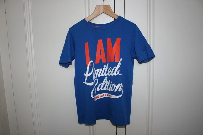 Boys Blue Logo Short Sleeve Top Age 6 - 7 Years