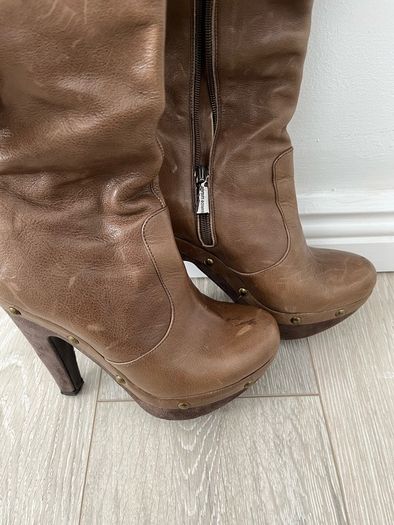 Real leather boots