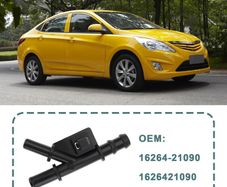 2Pcs Water-Pipe Joint Hose Water By-Pass 16264-21090 1626421090 Thermostat Housing Compatible with Toyota
